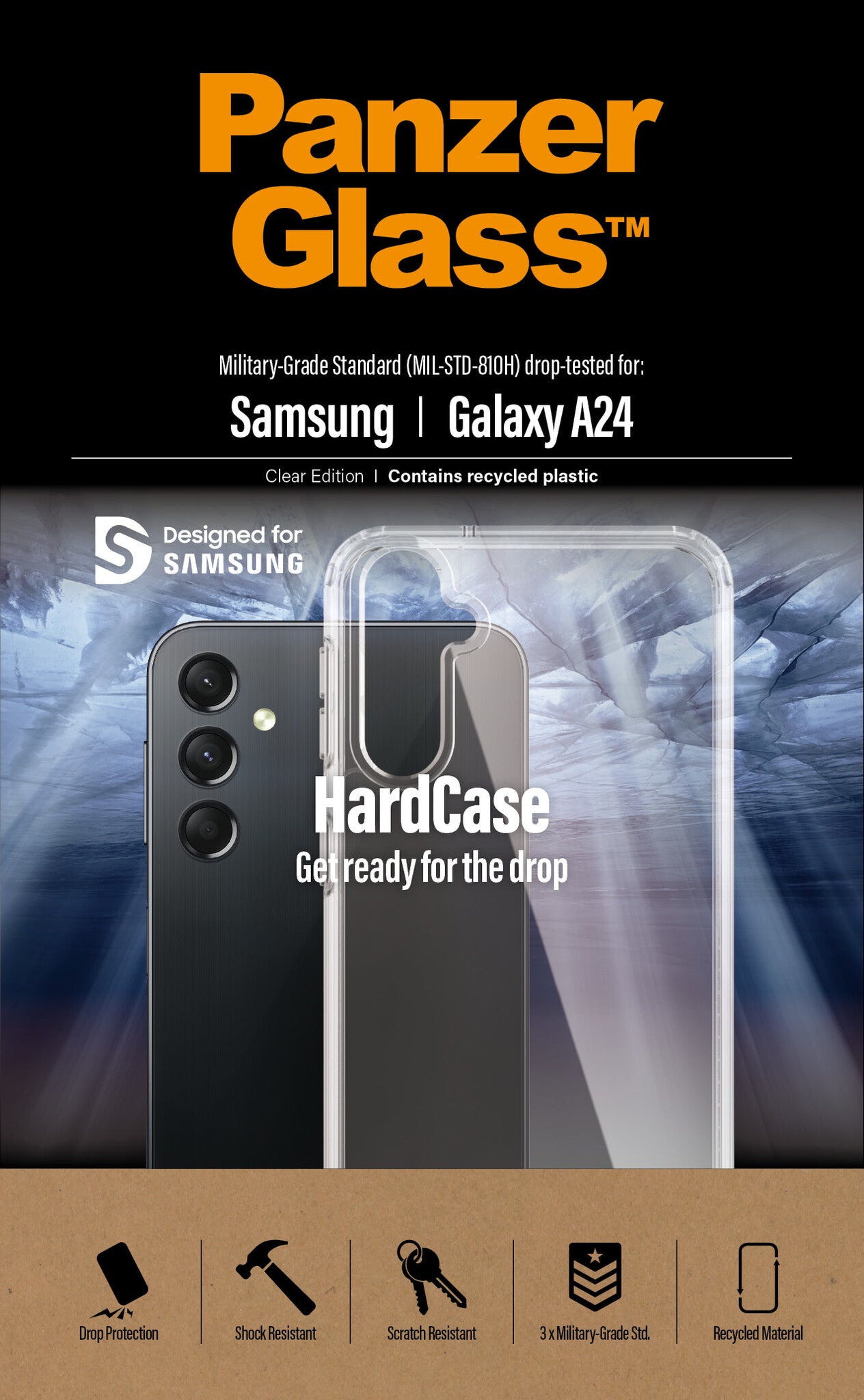 PanzerGlass Samsung Galaxy A24 HardCase - (443) mobiltelefonfodral Omslag Transparent