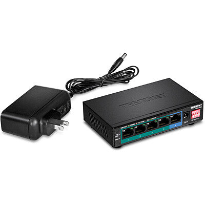 Trendnet TPE-LG50 nätverksswitchar Ohanterad Gigabit Ethernet (10/100/1000) Strömförsörjning via Ethernet (PoE) stöd Svart
