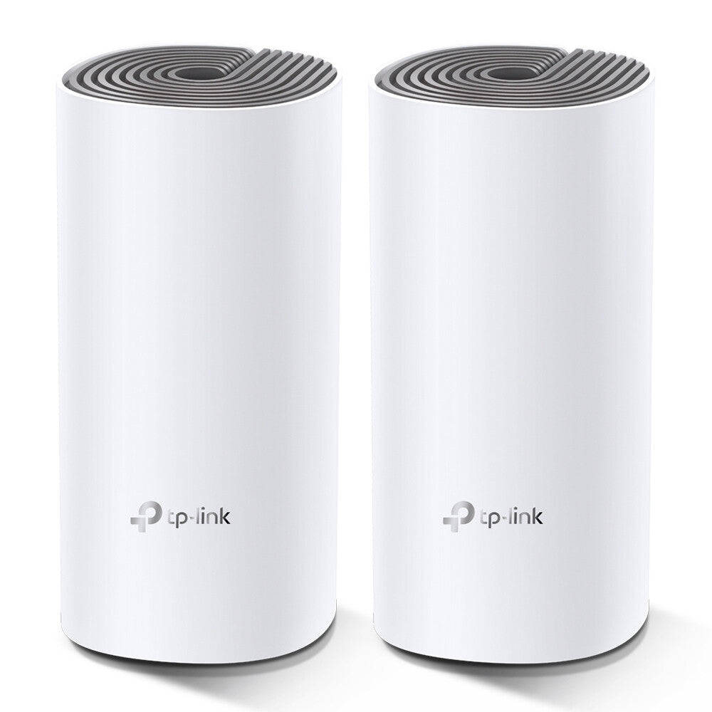 TP-Link Deco E4 (2-pack) Dual-band (2,4 GHz / 5 GHz) Wi-Fi 5 (802.11ac) Vit, Grå Intern