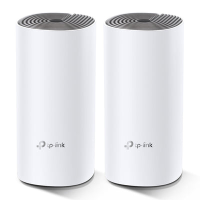 TP-Link Deco E4 (2-pack) Dual-band (2,4 GHz / 5 GHz) Wi-Fi 5 (802.11ac) Vit, Grå Intern