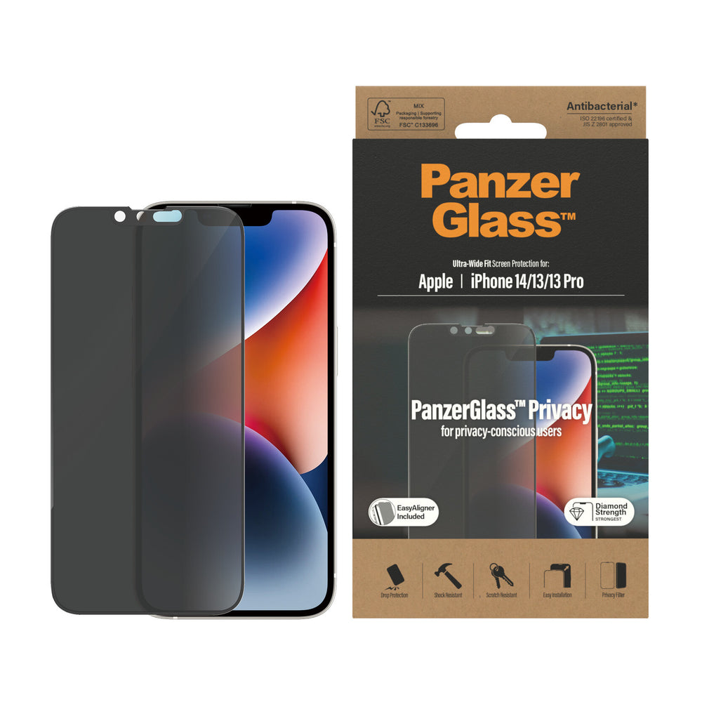 PanzerGlass Ultra-Wide Fit Privacy Appl Genomskinligt skärmskydd Apple 1 styck