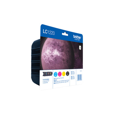 Brother LC-1220VALBPDR bläckpatroner 4 styck Original Svart, Cyan, Magenta, Gul