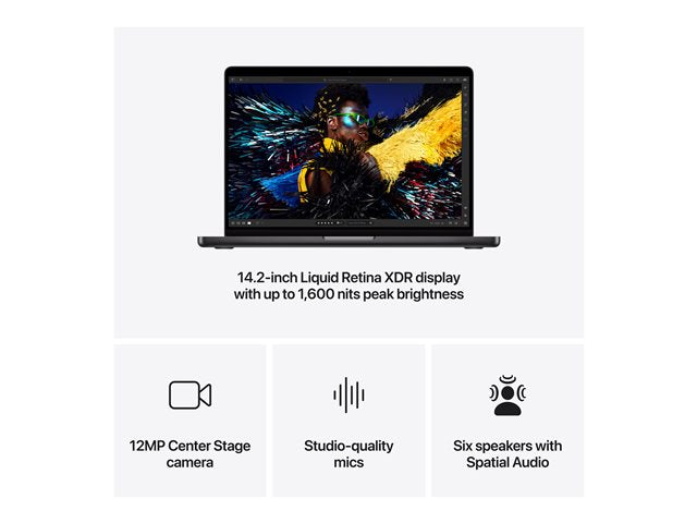 Apple MacBook Pro 16,2” M4 Pro 24GB/512GB – Liquid Retina XDR, Wi-Fi 6E, Space Black, Svensk/Finsk (MX2X3KS/A)