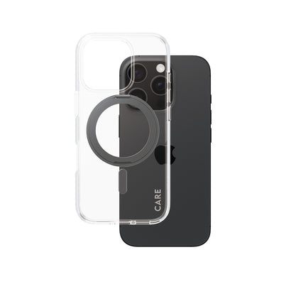 PanzerGlass CARE by PG BLK Kick/MagS iPhone16P 6.3 mobiltelefonfodral Omslag Transparent