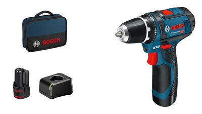 Bosch Akku-Bohrschrauber 12 V Li-Ion 1300 RPM Svart, Blå, Röd