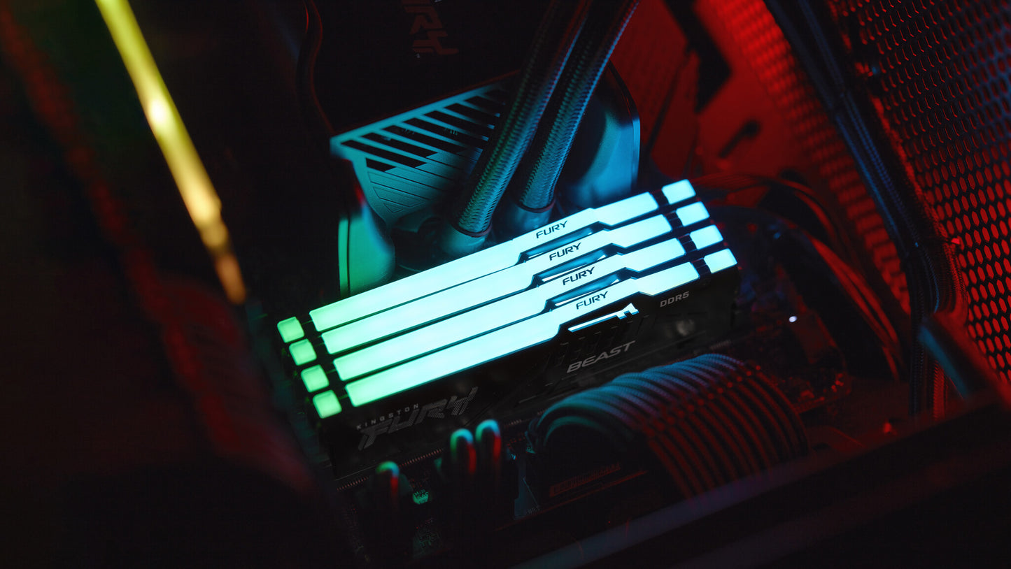 Kingston Technology FURY Beast RGB RAM-minnen 8 GB 1 x 8 GB DDR5 2800 MHz