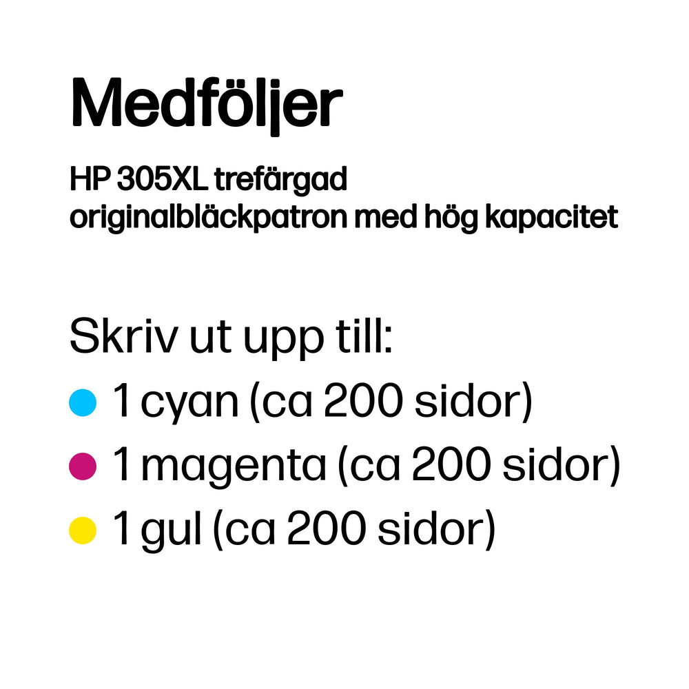 HP 305XL trefärgad originalbläckpatron med hög kapacitet