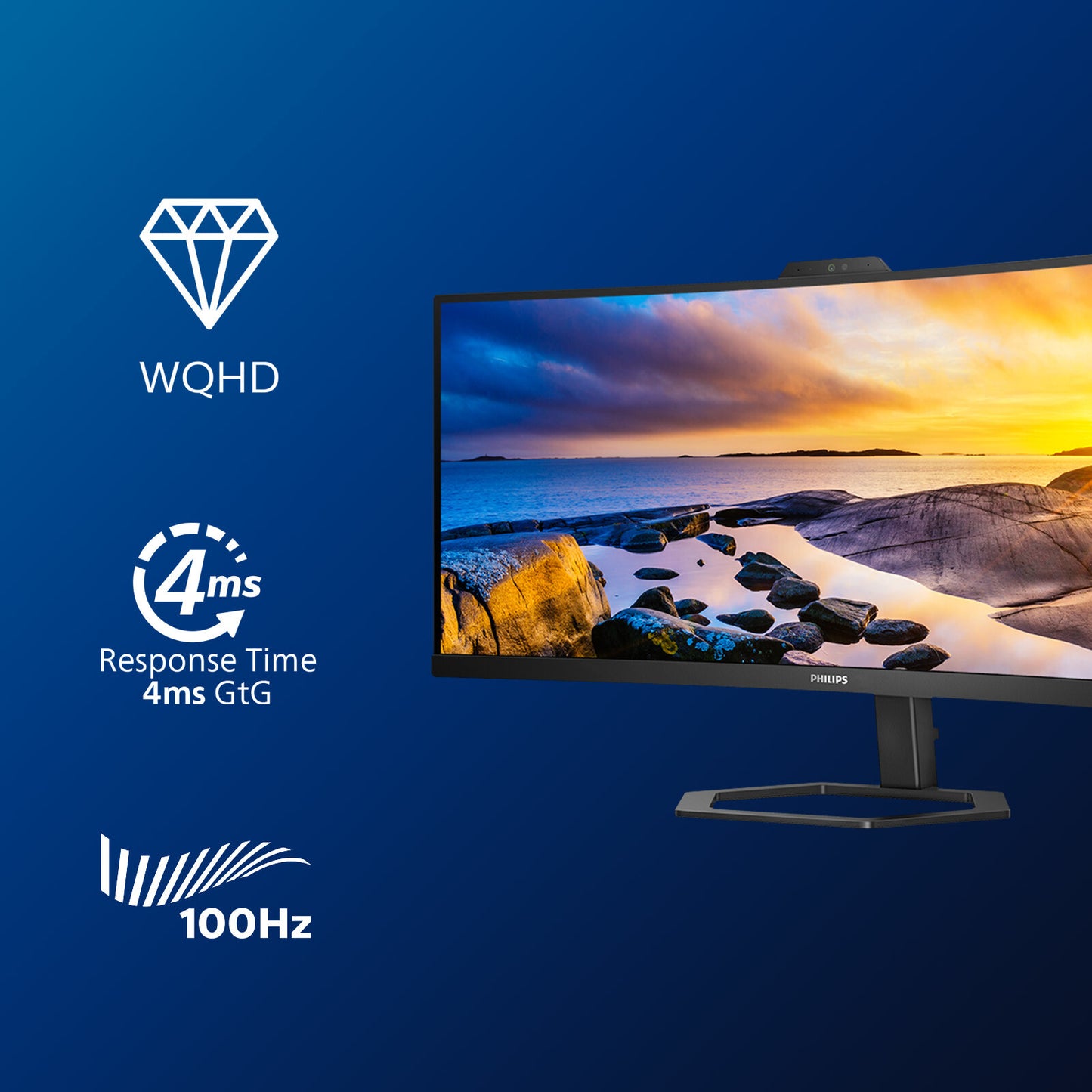 Philips 5000 series 34E1C5600HE/00 LED display 86,4 cm (34") 3440 x 1440 pixlar 4K Ultra HD Svart