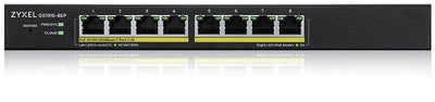 Zyxel GS1915-8EP hanterad L2 Gigabit Ethernet (10/100/1000) Strömförsörjning via Ethernet (PoE) stöd Svart