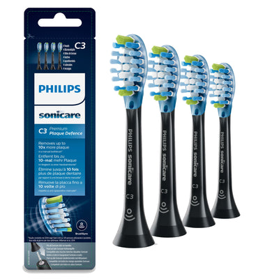 Philips C3 Premium Plaque Defence HX9044/33 4x Soniska tandborsthuvuden - Svart