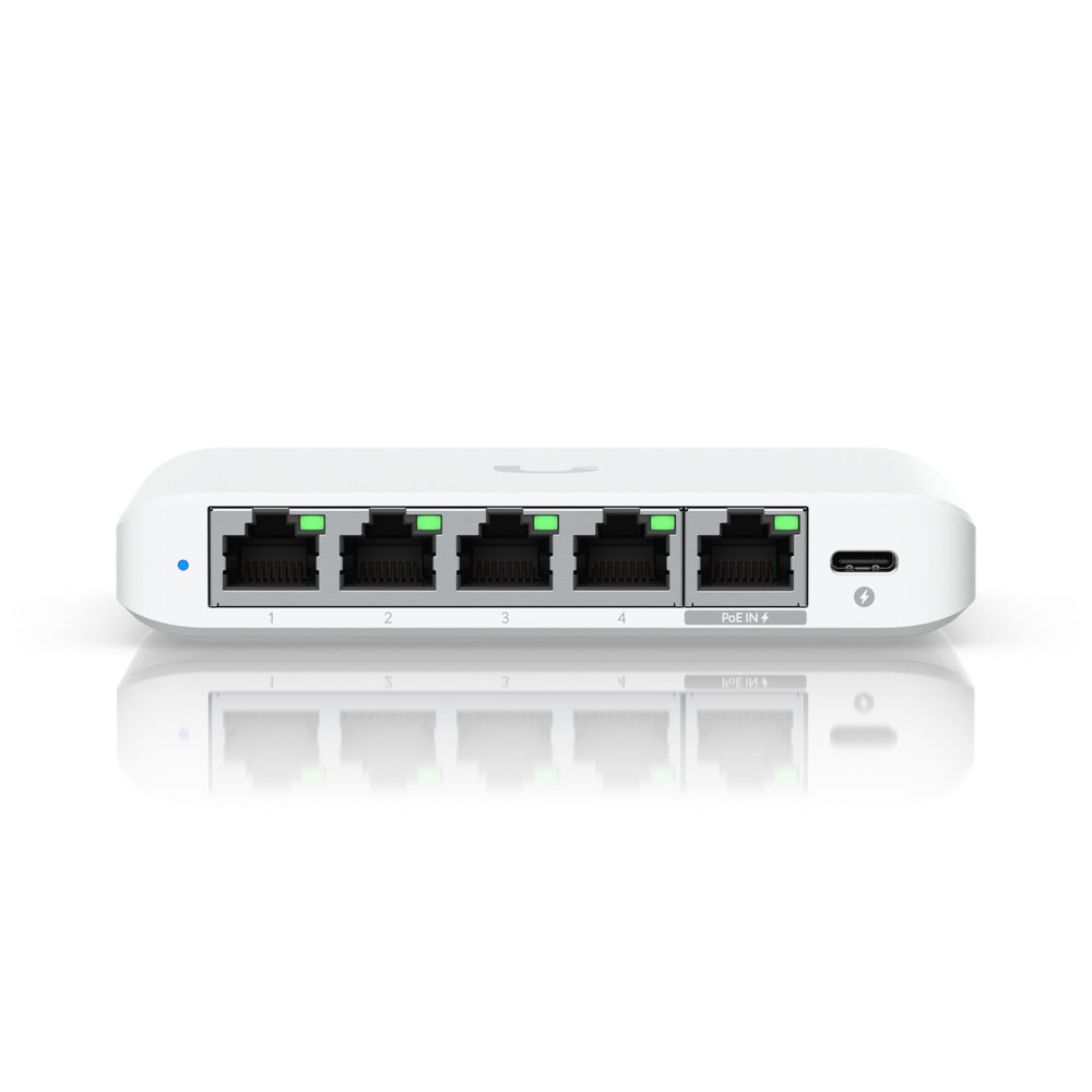 Ubiquiti UniFi Flex Mini 2.5G hanterad 2.5G Ethernet (100/1000/2500) Strömförsörjning via Ethernet (PoE) stöd Skrivbord Vit