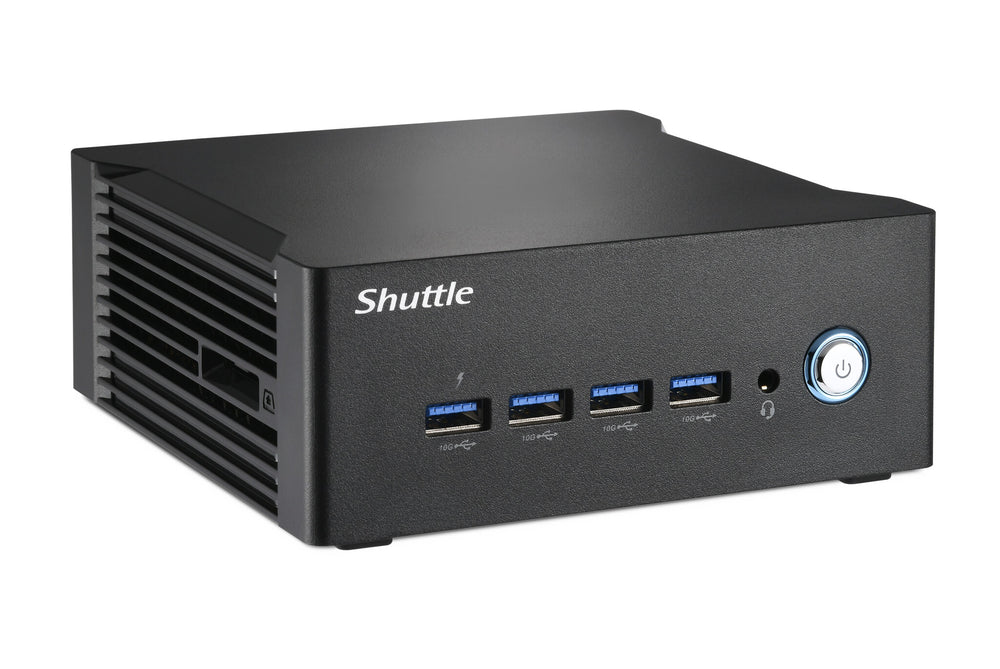 Shuttle Nano PC NA10H 1L storlek PC Svart 8845HS 3,8 GHz