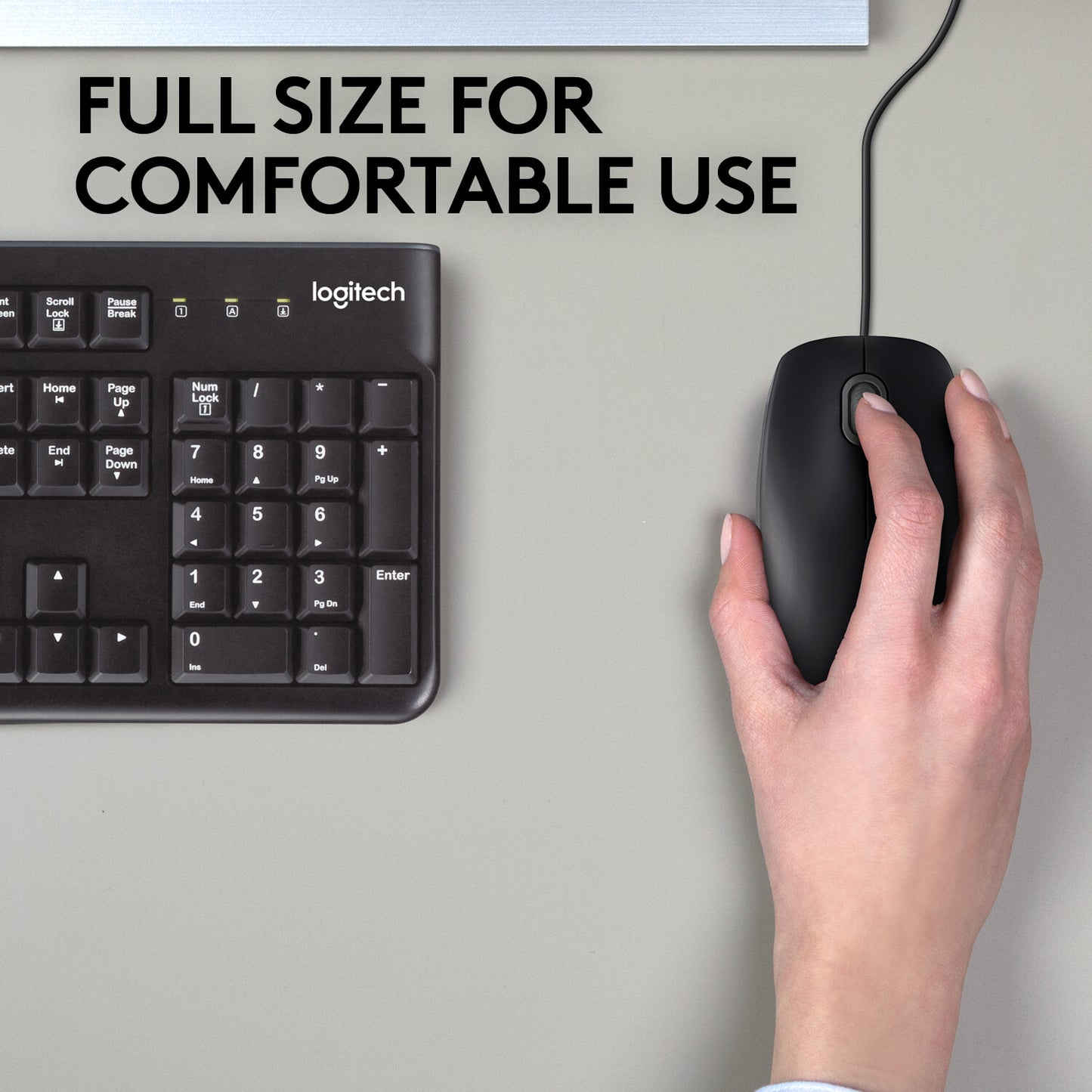 Logitech B110 Silent datormöss Kontor Ambidextrous USB Type-A Optisk 1000 DPI