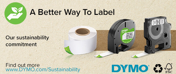 DYMO D1 - Standardpolyesteretiketter - Svart på vitt - 12mm x 7m