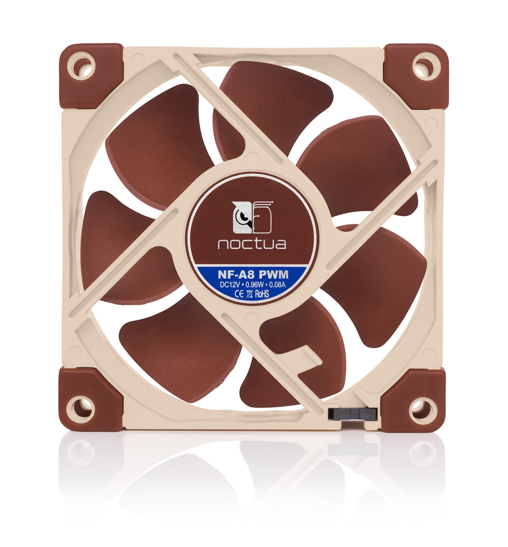 Noctua NF-A8 PWM kylsystem för dator Datorväska Fan 8 cm Beige, Brun
