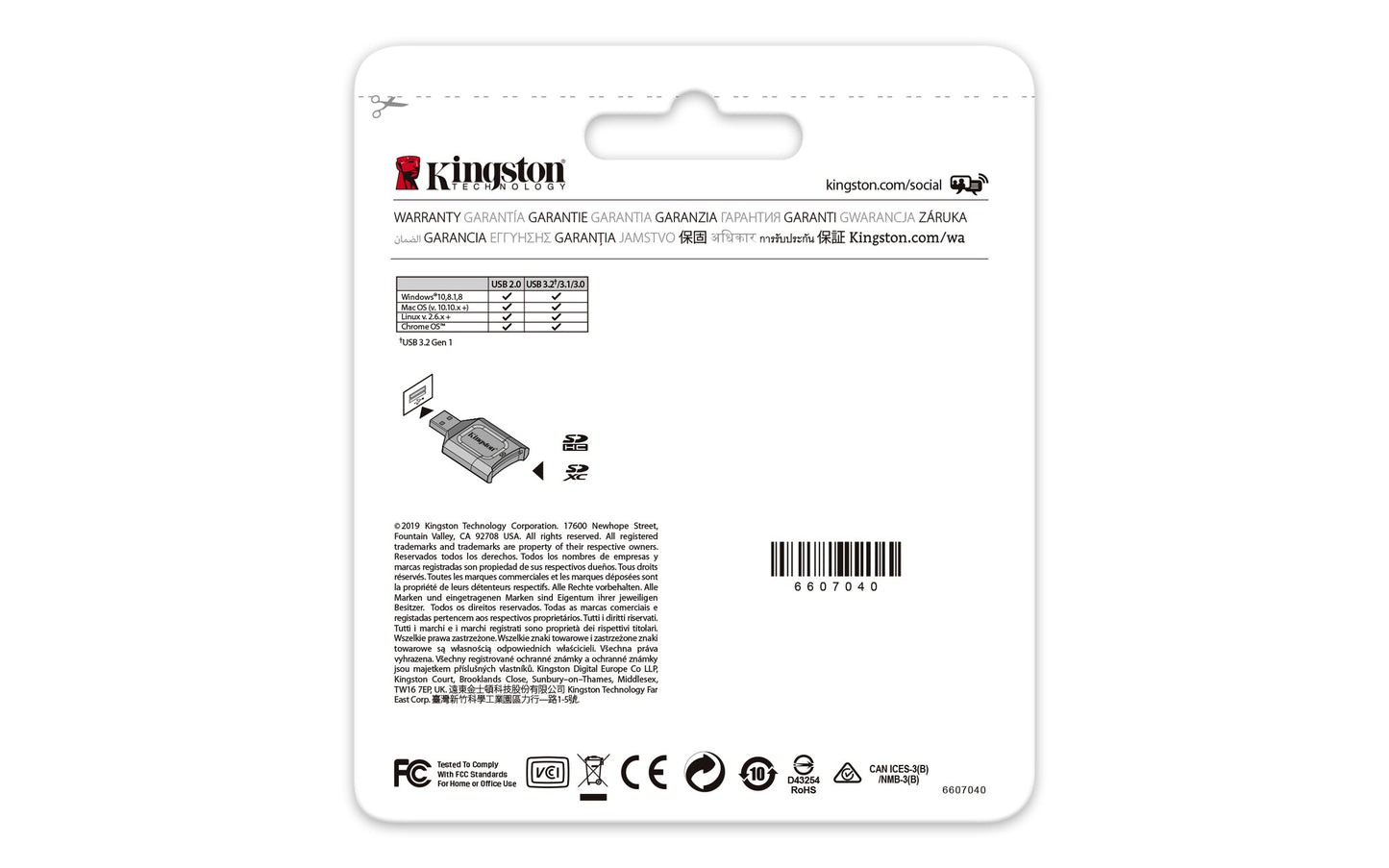 Kingston Technology MobileLite Plus kortläsare USB 3.2 Gen 1 (3.1 Gen 1) Type-A Svart