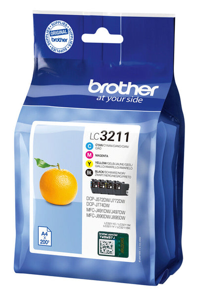 Brother LC3211VALDR bläckpatroner 4 styck Original Svart, Cyan, Magenta, Gul