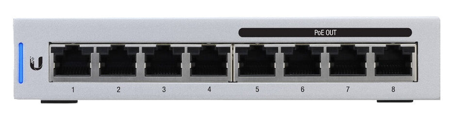 Ubiquiti UniFi Switch 8 hanterad Gigabit Ethernet (10/100/1000) Strömförsörjning via Ethernet (PoE) stöd Grå