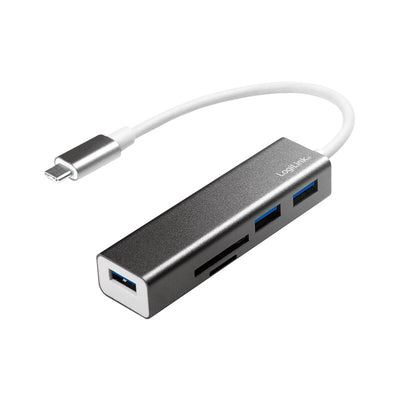 LogiLink UA0305 dockningsstationer för bärbara datorer USB 3.2 Gen 1 (3.1 Gen 1) Type-C Gjuten aluminium