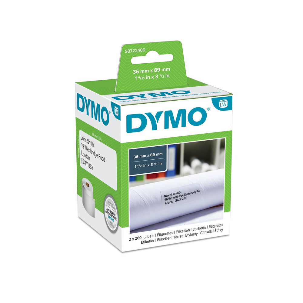 DYMO LW - Stora adressetiketter- 36 x 89 mm - S0722400