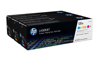 HP 131A 3-pack cyan/magenta/gul original LaserJet tonerkassetter