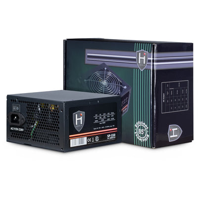 Inter-Tech HIPOWER SP-550 strömförsörjningsenheter 550 W 20+4 pin ATX ATX Svart