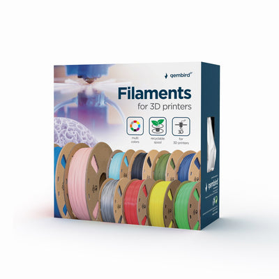 Gembird 3DP-PLA+1.75-02-Y Material för 3D-utskrifter Polylaktidsyra (PLA) Gul 1 kg