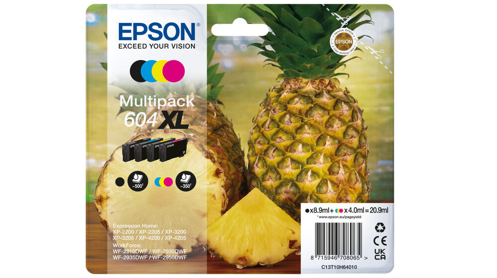 Epson 604XL bläckpatroner 4 styck Original Hög (XL) avkastning Svart, Cyan, Magenta, Gul