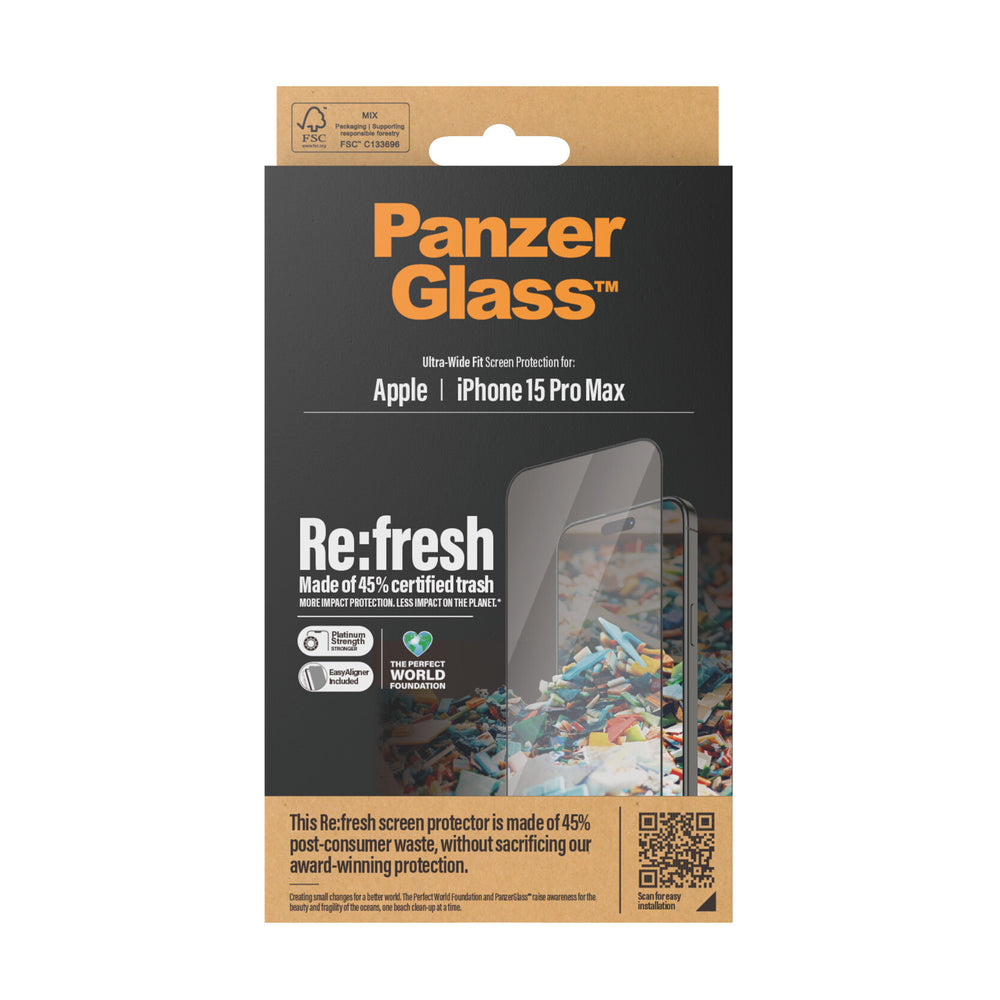 PanzerGlass UWF Refresh with 45% rec. Glas Genomskinligt skärmskydd Apple 1 styck