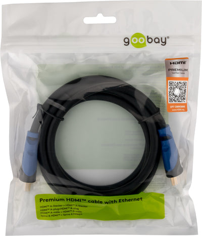 Goobay 72317 HDMI-kabel 1,5 m HDMI Typ A (standard) Svart, Blå