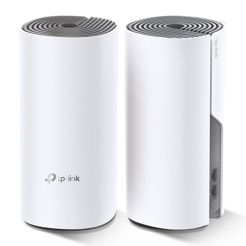 TP-Link Deco E4 (2-pack) Dual-band (2,4 GHz / 5 GHz) Wi-Fi 5 (802.11ac) Vit, Grå Intern