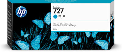 HP 727 300 ml DesignJet-bläckpatron, cyan