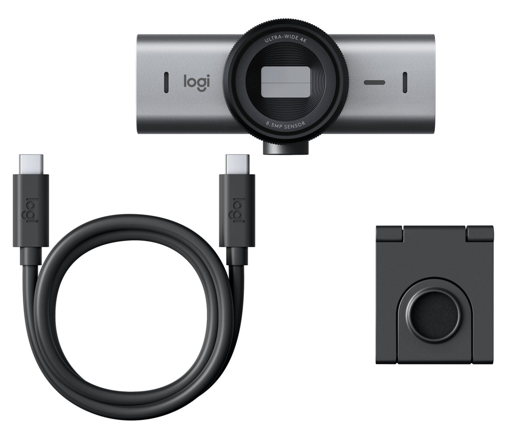Logitech 960-001530 webbkameror 8,5 MP 4096 x 2160 pixlar USB 3.2 Gen 1 (3.1 Gen 1) Gjuten aluminium, Svart