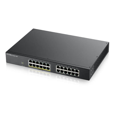 Zyxel GS1900-24EP hanterad L2 Gigabit Ethernet (10/100/1000) Strömförsörjning via Ethernet (PoE) stöd Svart