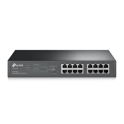 TP-Link TL-SG1016PE nätverksswitchar hanterad L2 Gigabit Ethernet (10/100/1000) Strömförsörjning via Ethernet (PoE) stöd Svart