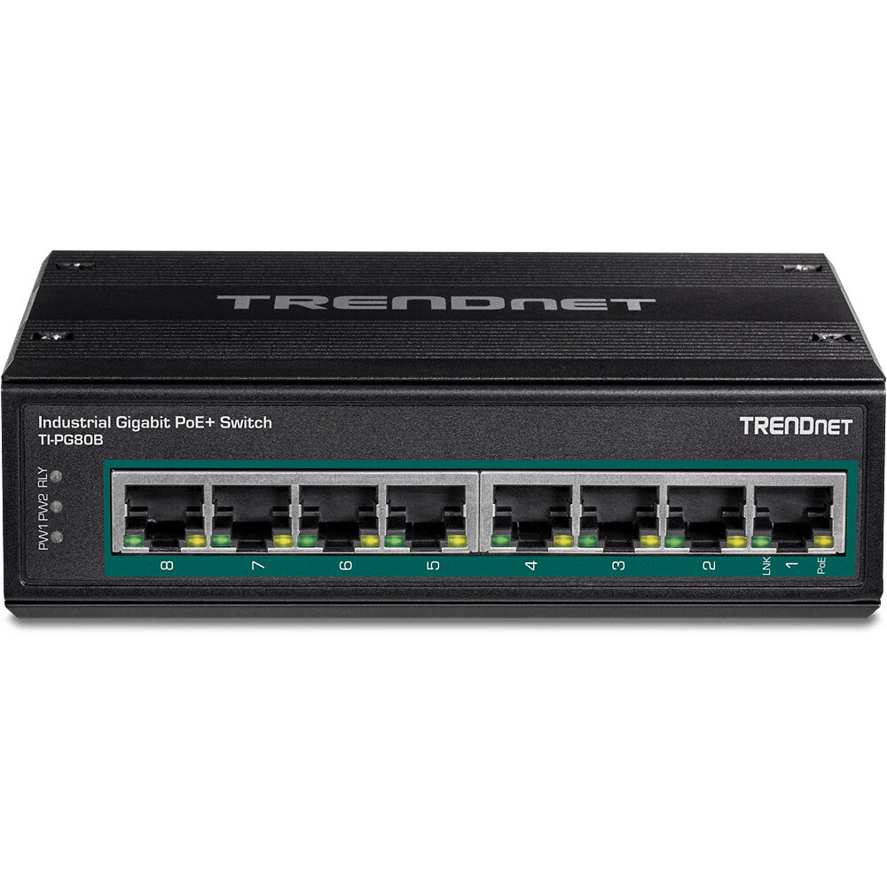 Trendnet TI-PG80B nätverksswitchar Gigabit Ethernet (10/100/1000) Strömförsörjning via Ethernet (PoE) stöd Svart