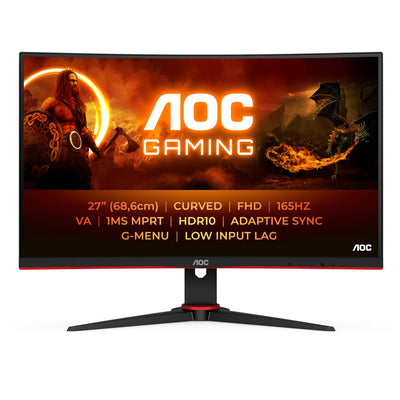 AOC G2 C27G2E/BK välvd pc-skärmar 68,6 cm (27") 1920 x 1080 pixlar Full HD Svart, Röd