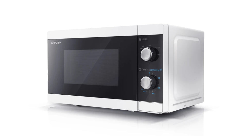 Sharp YC-MS01E-W mikrovågsugn Svart, Vit Enbart mikrovågsugn Bänkdiskmaskin 20 l 800 W