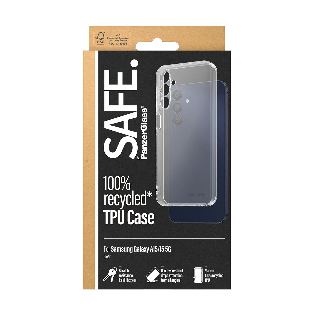 PanzerGlass SAFE95679 mobiltelefonfodral Omslag Transparent