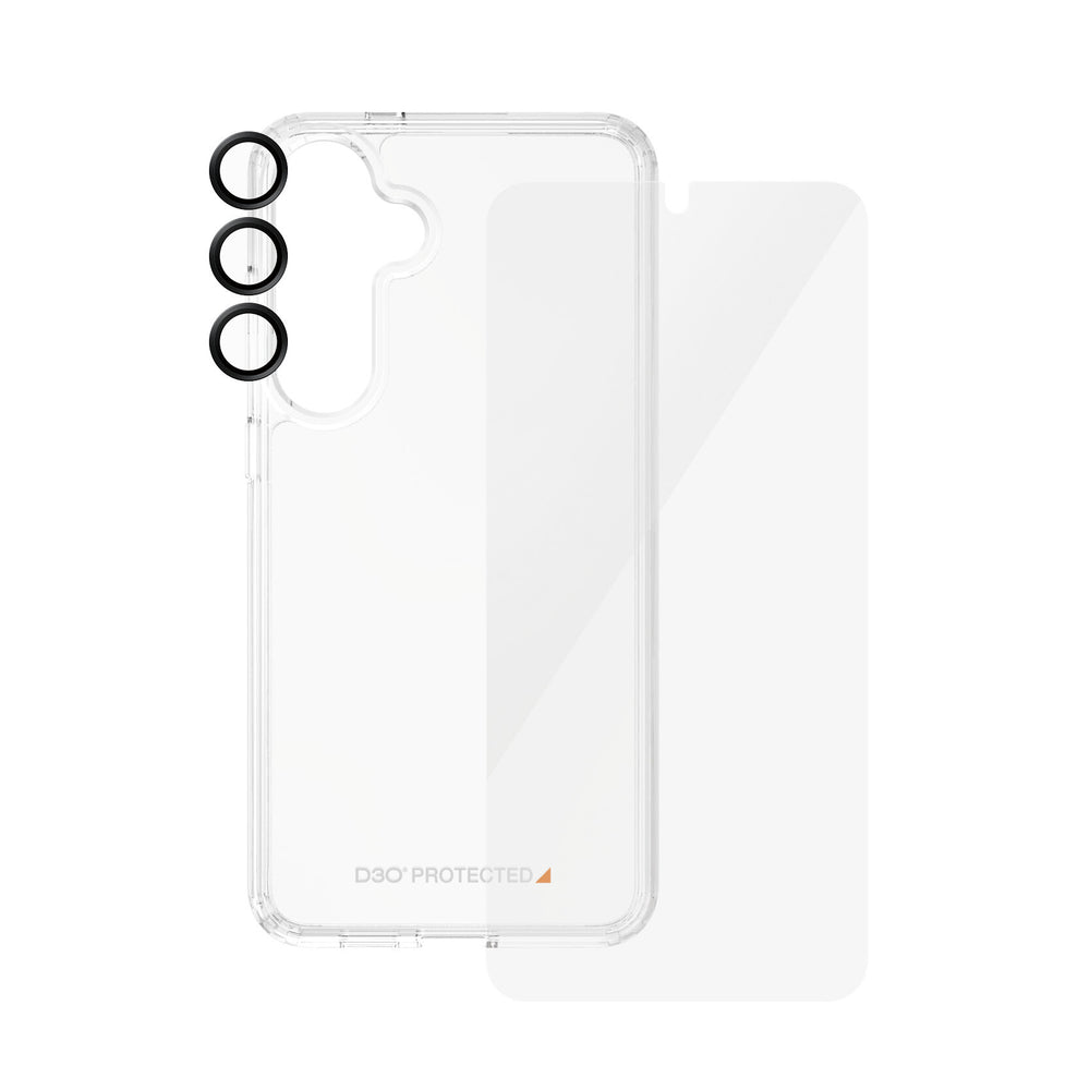 PanzerGlass 3-in-1 Bundle Glas, Case, Cam Genomskinligt skärmskydd Samsung 1 styck