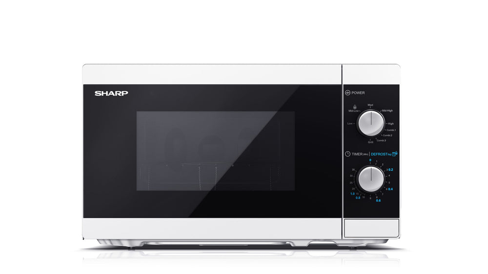 Sharp YC-MG01E-W mikrovågsugn Svart, Vit Grillmikrovågsugn Bänkdiskmaskin 20 l 800 W