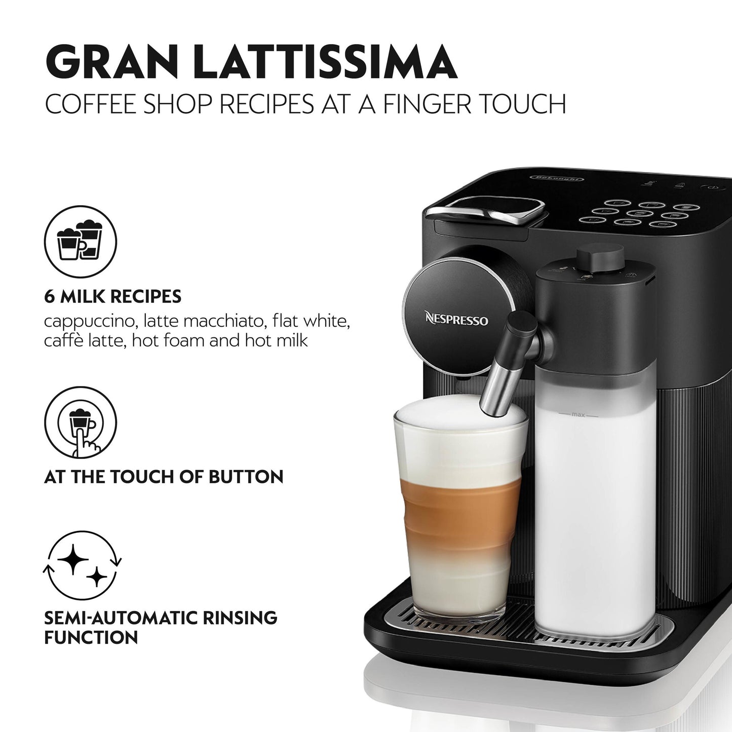 De’Longhi Gran Lattissima EN640.B Halvautomatisk Kuddmatad kaffebryggare 1 l