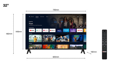TCL S54 32S5400AF TV-apparat 81,3 cm (32") Full HD Smart-TV Wi-Fi Silver