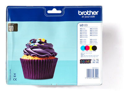 Brother LC123VALBPDR bläckpatroner 1 styck Original Svart, Cyan, Magenta, Gul