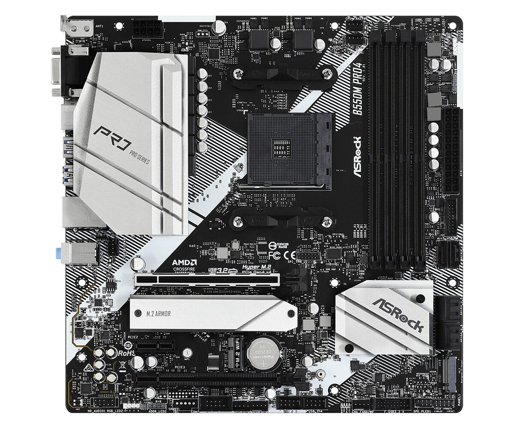 Asrock B550M Pro4 AMD B550 Uttag AM4 micro ATX