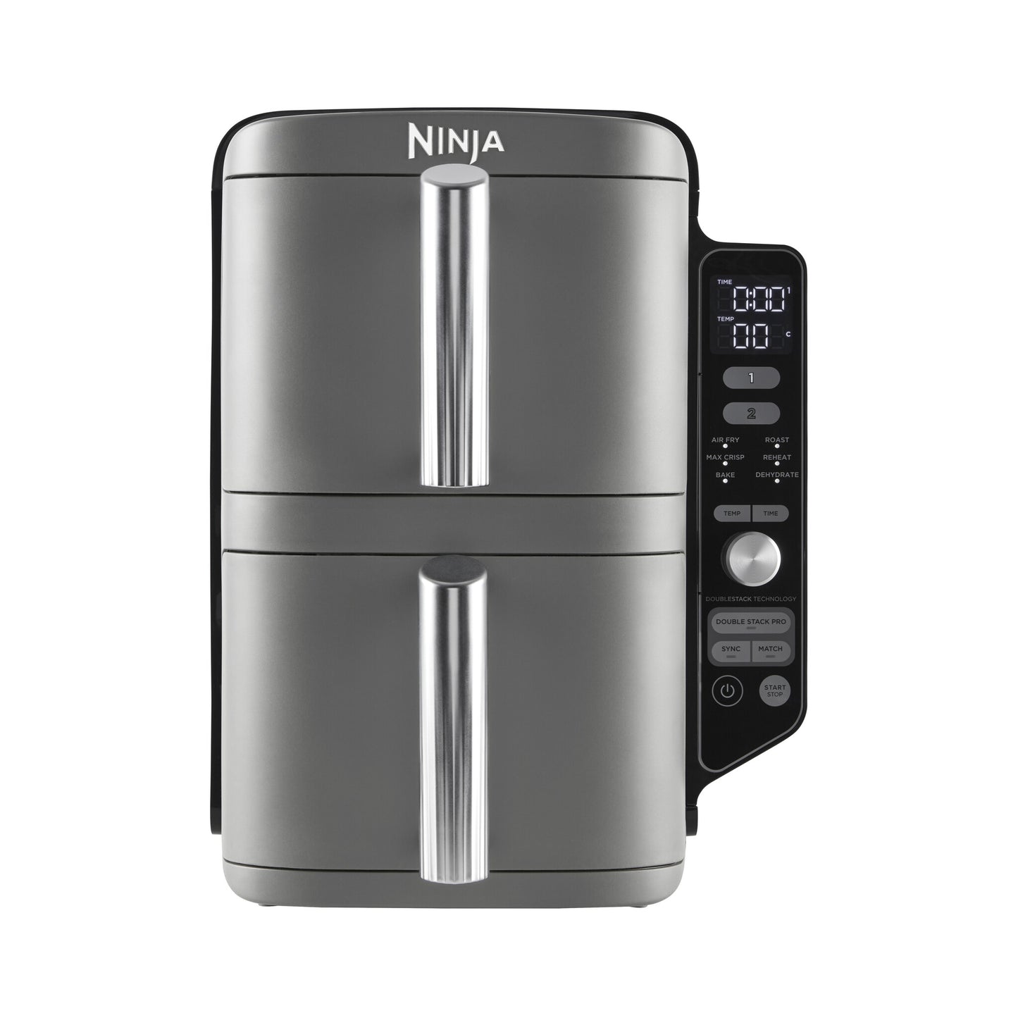 Ninja SL400EU fritös Dubbel 9,5 l 2470 W Varmluftsfritös Svart, Grå