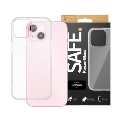 PanzerGlass SAFE. TPU Case iPhone 2023 6.1 mobiltelefonfodral Omslag Transparent