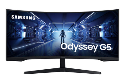 Samsung G55T platta pc-skärmar 86,4 cm (34") 3440 x 1440 pixlar UltraWide Quad HD LED Svart