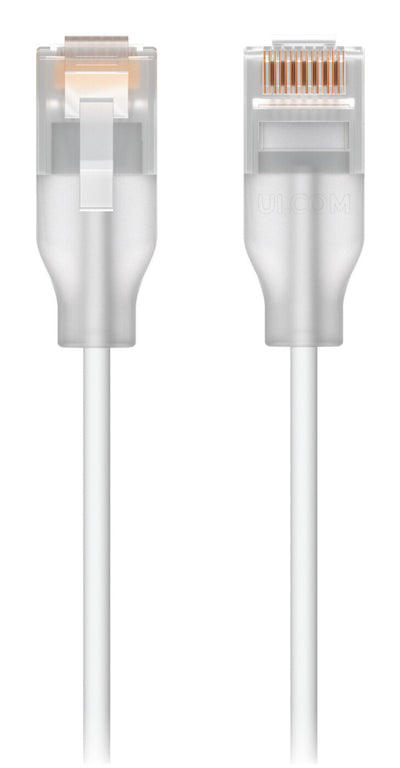 Ubiquiti UACC-Cable-Patch-EL-1M-W nätverkskablar Translucent, Vit Cat6