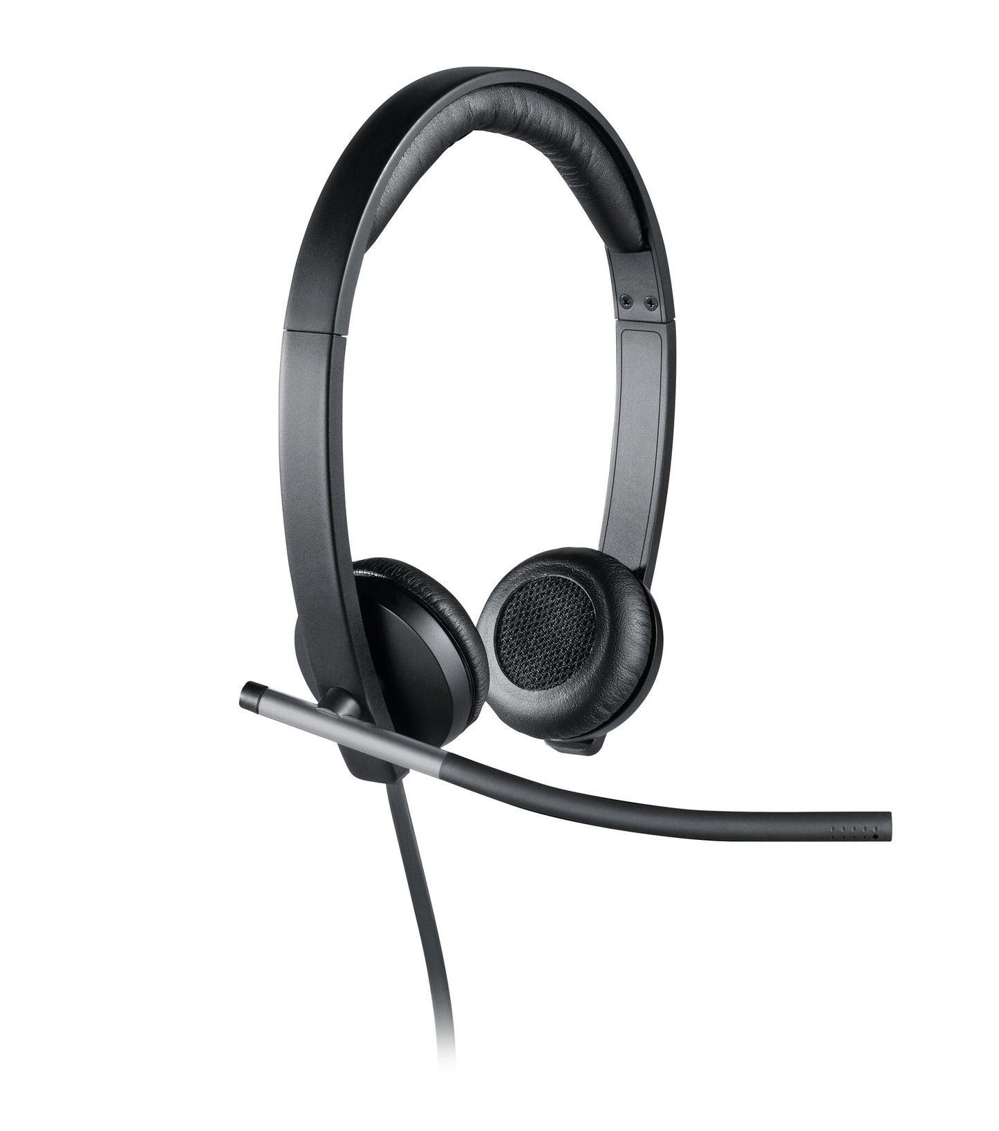 Logitech H650e Headset Kabel Huvudband Kontor/callcenter USB Type-A Svart, Silver